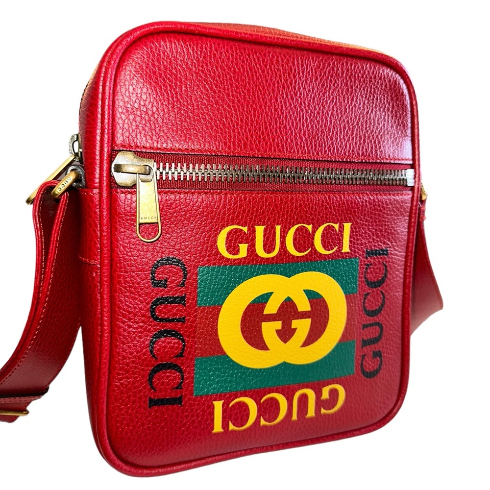 128-24 Preloved Gucci Cripto Print Messenger - Picture 2 of 15